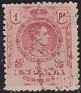 Spain 1909 Alfonso XIII 1 PTA Carmin Edifil 278